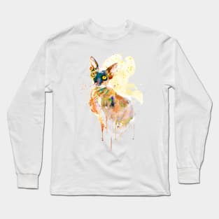 Colorful Sphynx Cat Long Sleeve T-Shirt